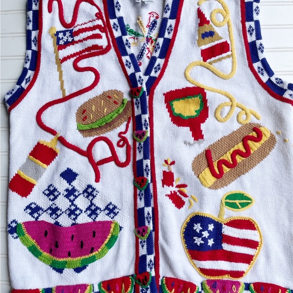 Vintage Berek 2 Picnic Cardigan - Picture 3 of 13